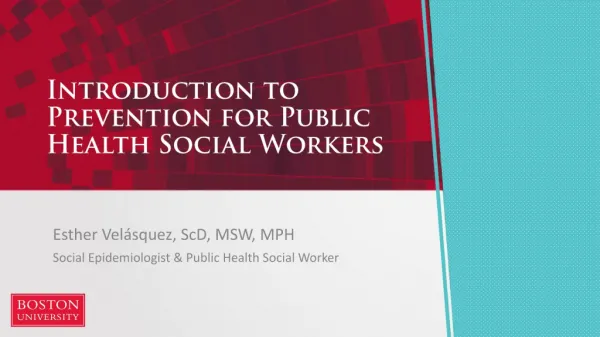 Introduction to Prevention for Public Health Social Workers