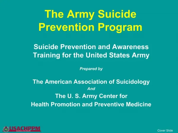 The Army Suicide Prevention Program