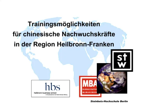 Trainingsm glichkeiten f r chinesische Nachwuchskr fte in der Region Heilbronn-Fr