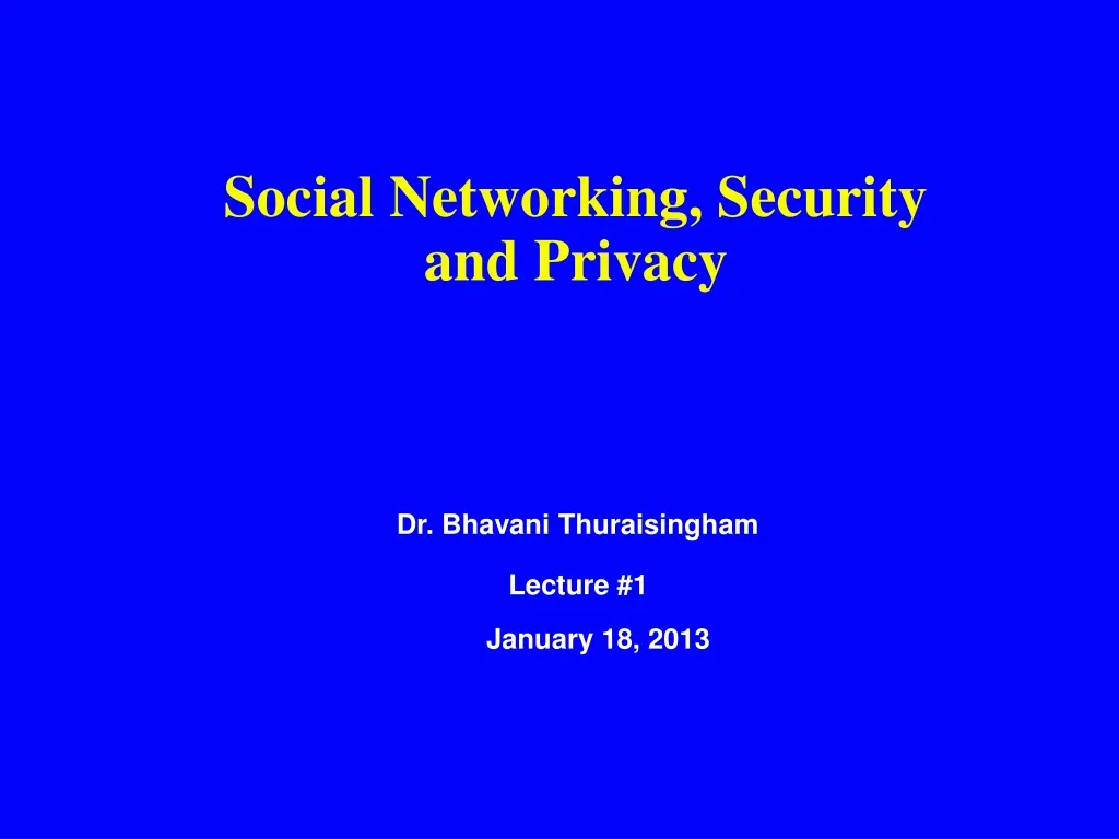 social networking security and privacy
