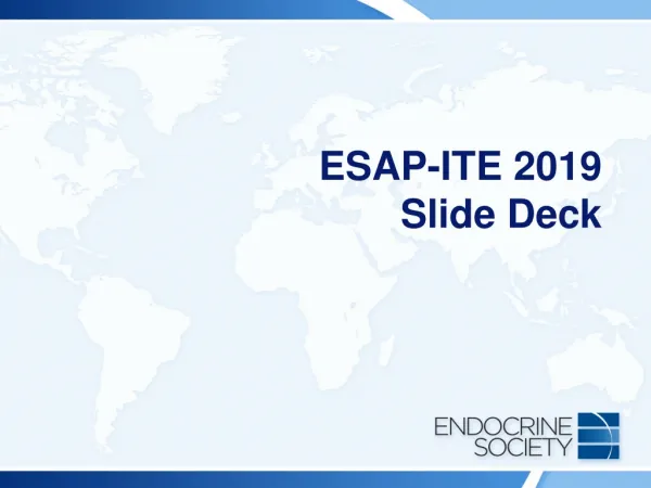 ESAP-ITE 2019 Slide Deck