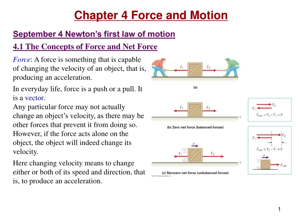 chapter 4 force and motion september 4 newton