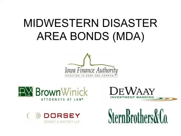 MIDWESTERN DISASTER AREA BONDS MDA