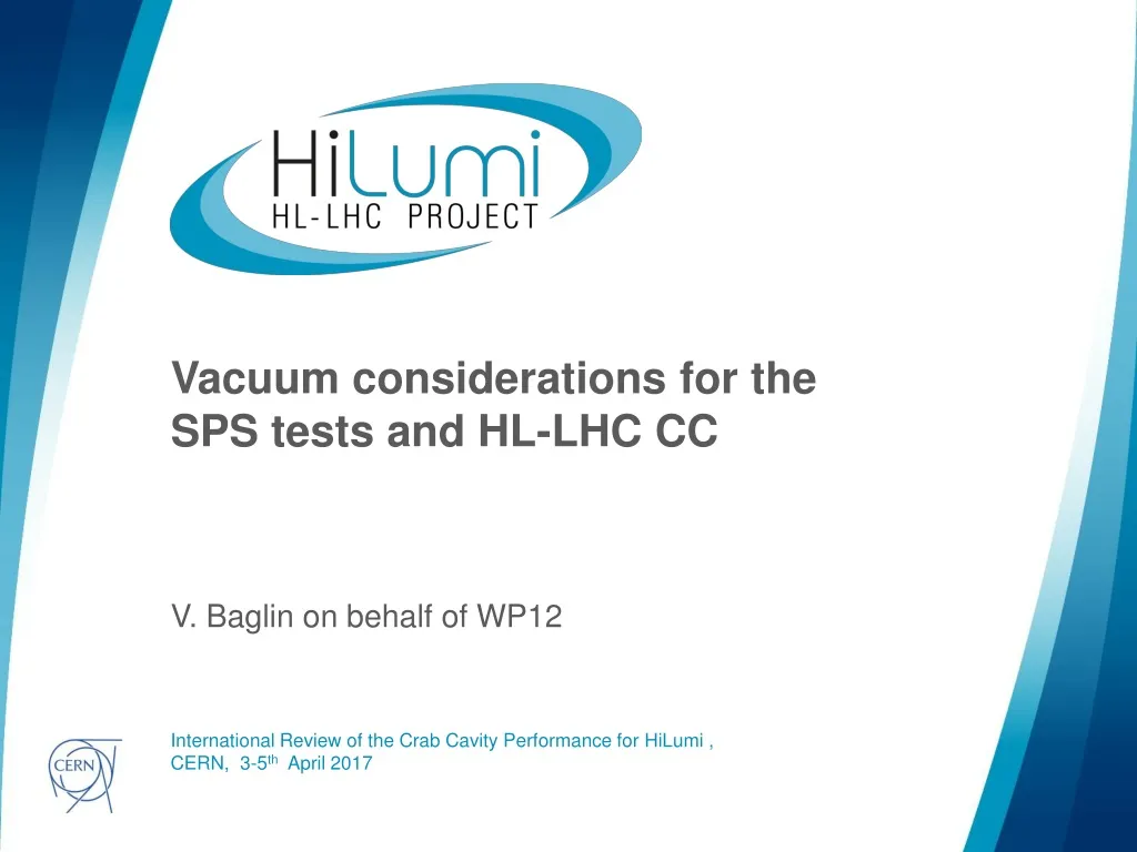 vacuum considerations for the sps tests and hl lhc cc