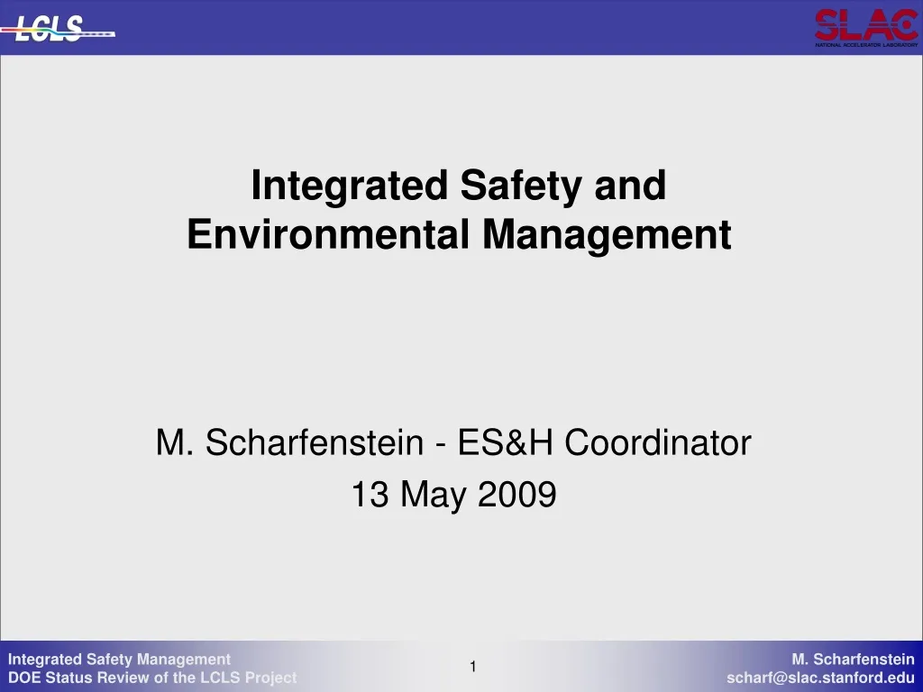 integrated safety and environmental management