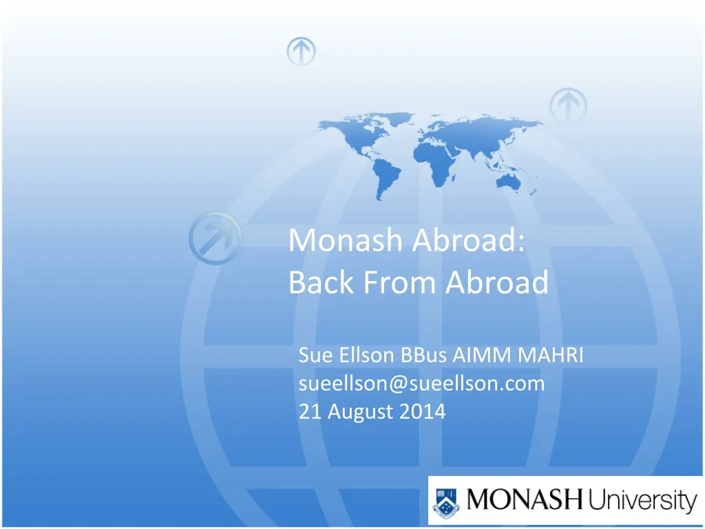 monash abroad back from abroad