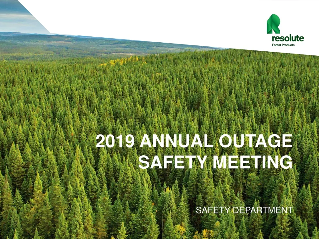 2019 annual outage safety meeting