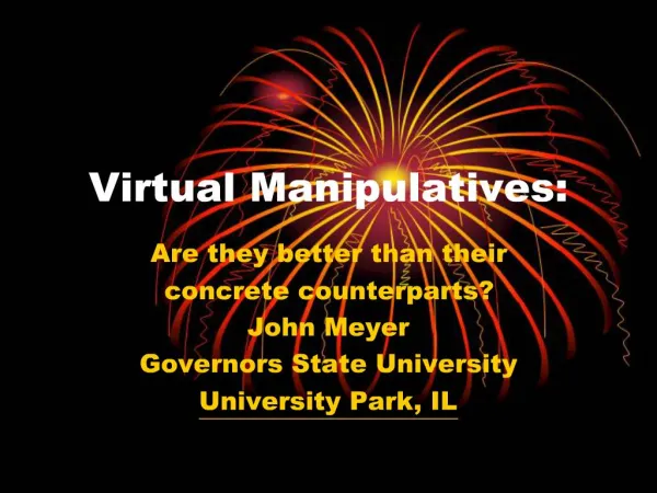 Virtual Manipulatives: