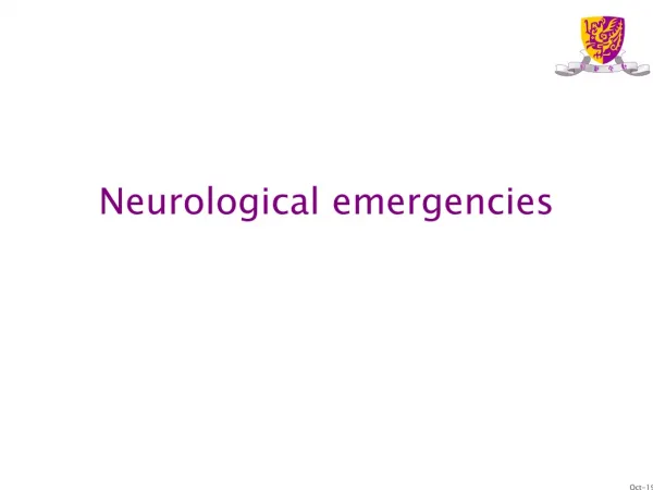 Neurological emergencies