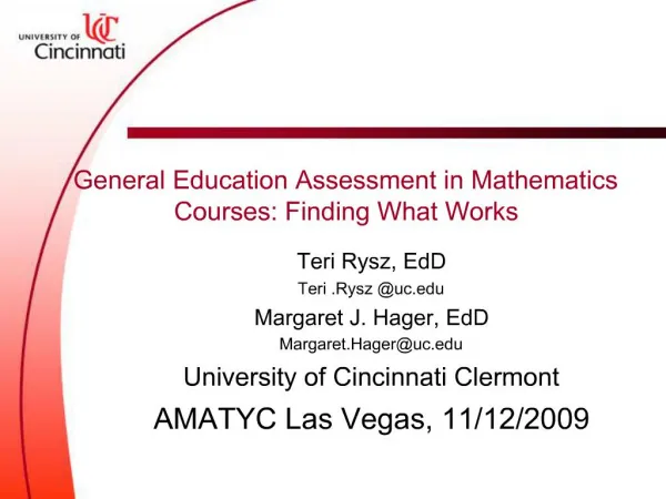 General Education Assessment in Mathematics Courses: Finding What Works