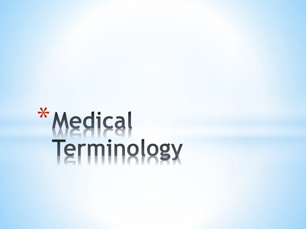 medical terminology