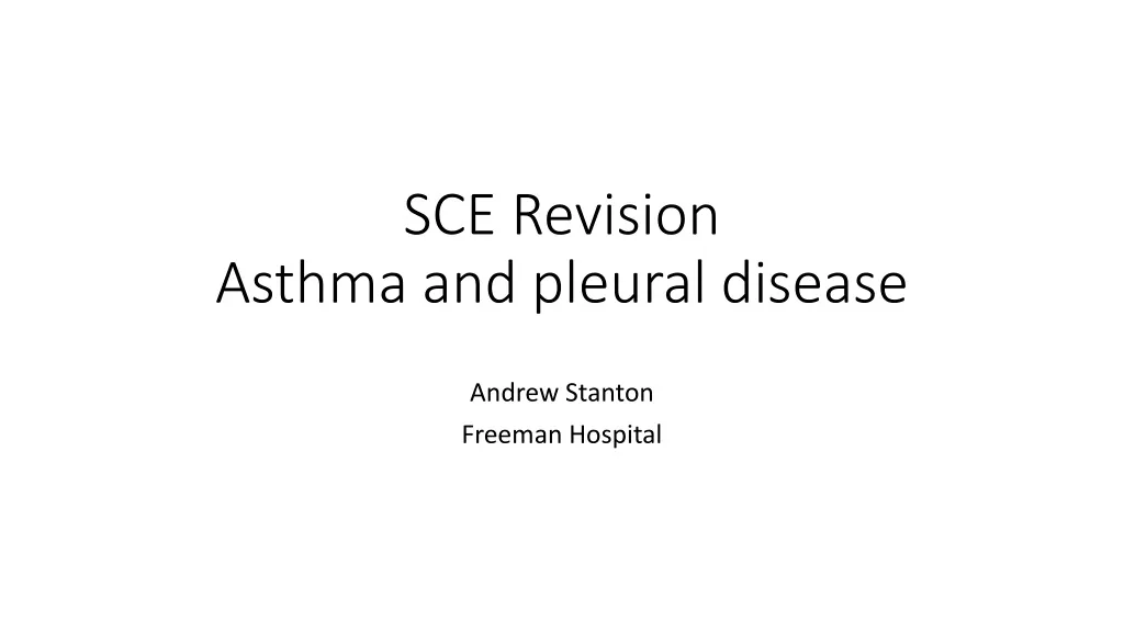 sce revision asthma and pleural disease