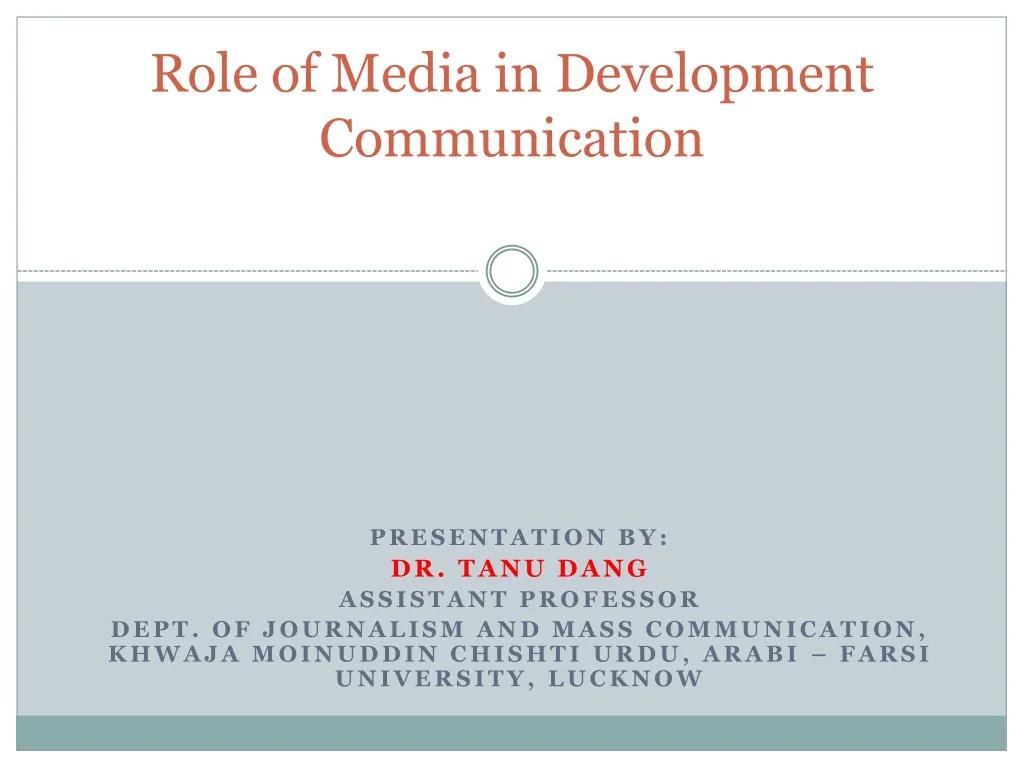 role of media in development communication