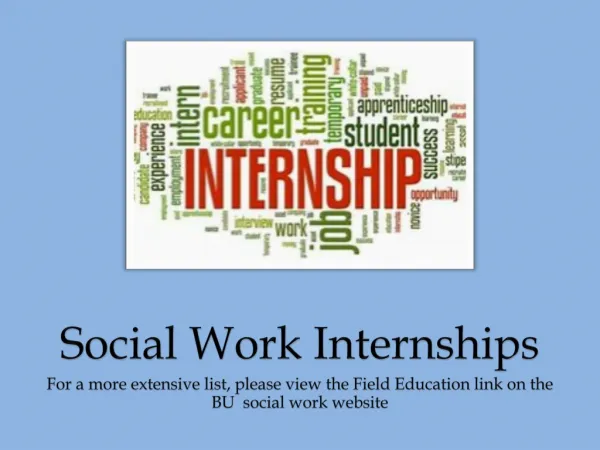 Social Work Internships