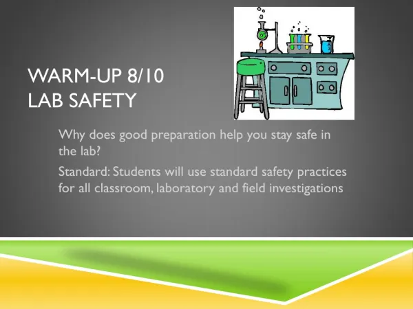 Warm-up 8/10 Lab Safety