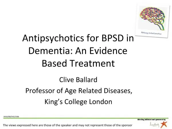 Clive Ballard Professor of Age Related Diseases, King s College London