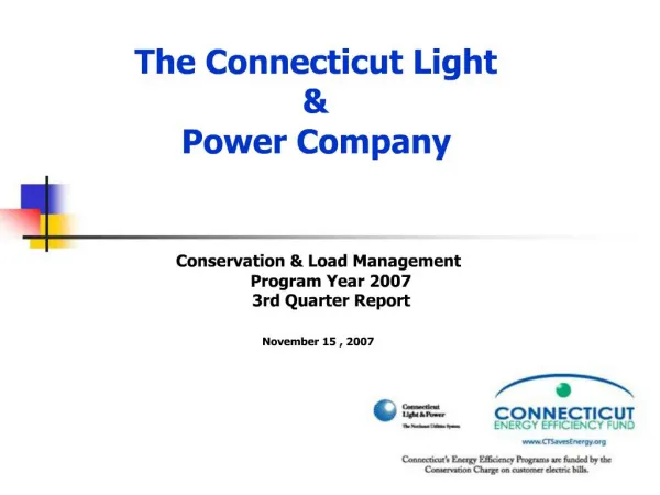 The Connecticut Light Power Company