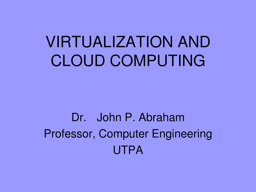 virtualization and cloud computing