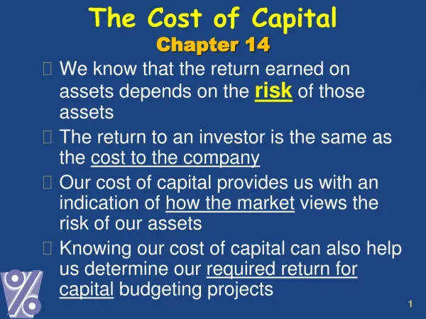 the cost of capital chapter 14