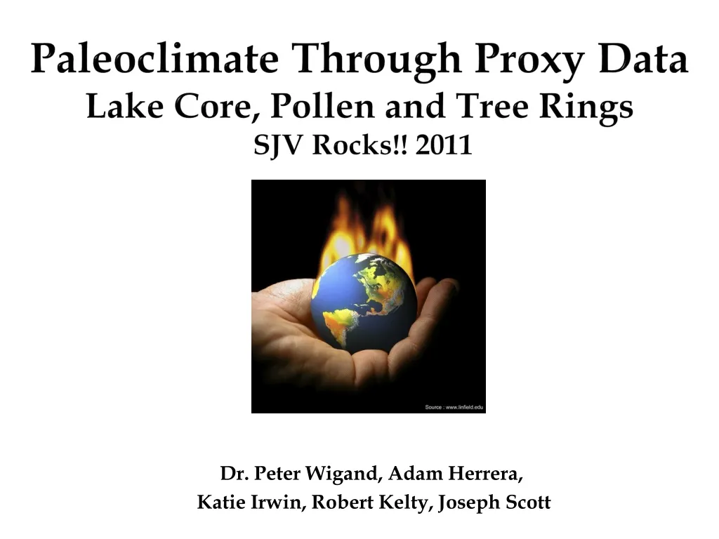 paleoclimate through proxy data lake core pollen and tree rings sjv rocks 2011