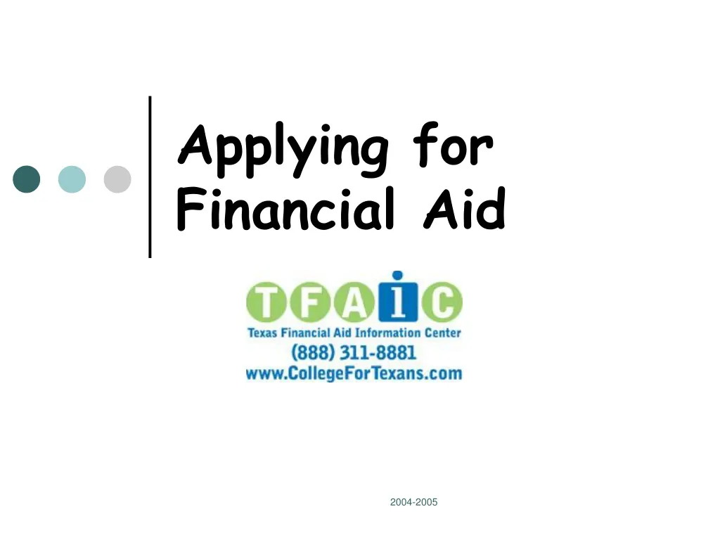 applying for financial aid