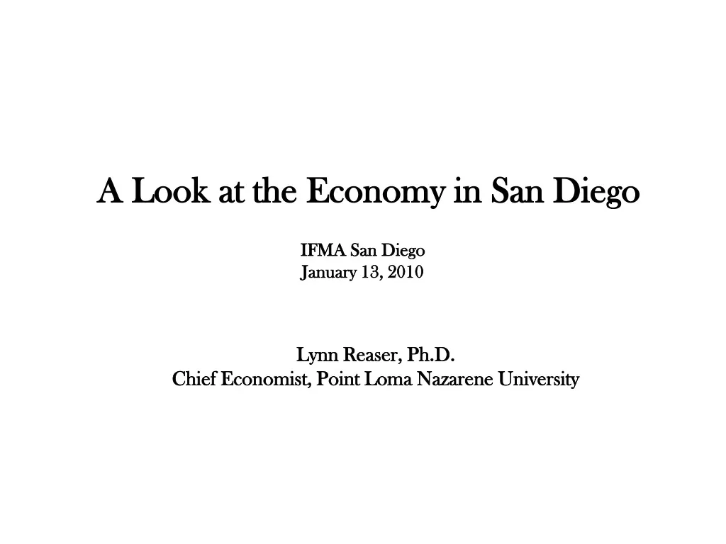 a look at the economy in san diego
