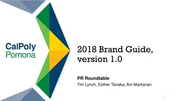2018 Brand Guide, version 1.0