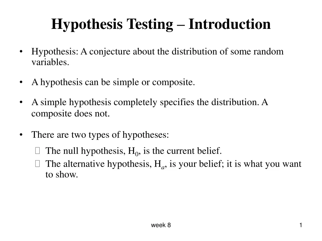 hypothesis testing introduction