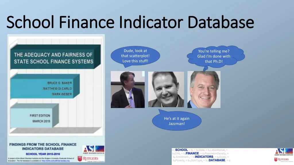 school finance indicator database