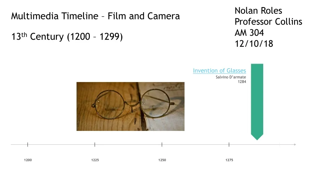 multimedia timeline film and camera 13 th century 1200 1299