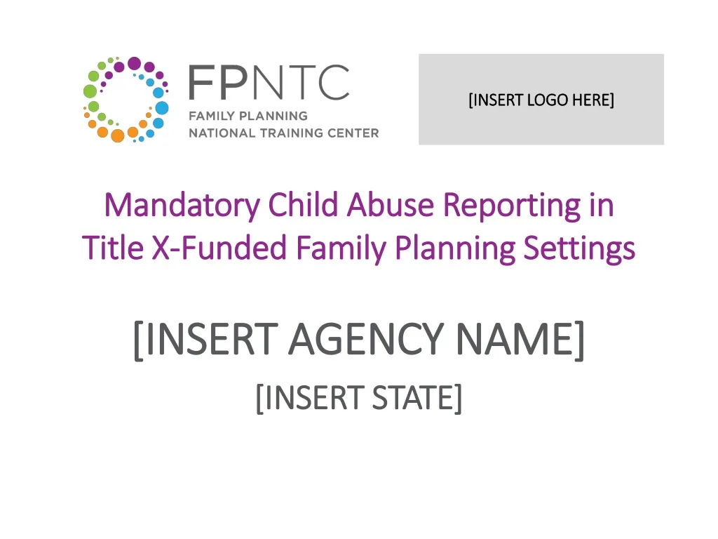 mandatory child abuse reporting in title x funded family planning settings