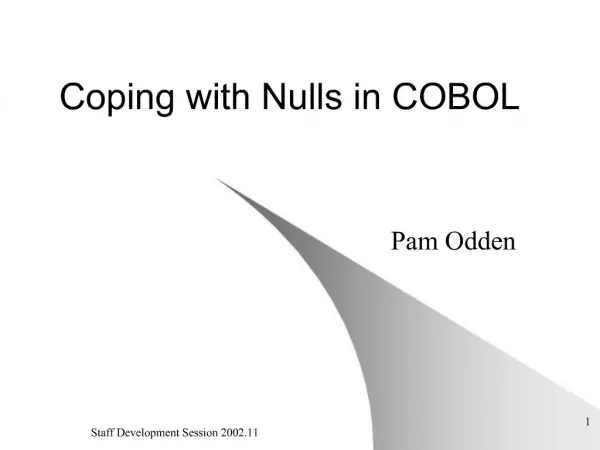 Coping with Nulls in COBOL