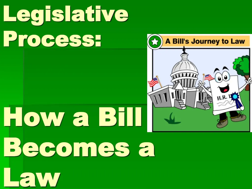 legislative process how a bill becomes a law