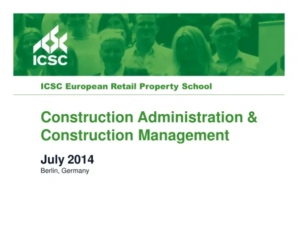 ICSC European Retail Property School