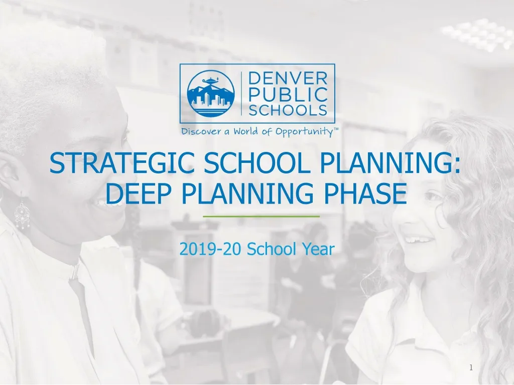 strategic school planning deep planning phase
