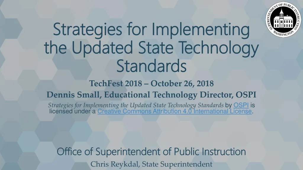 strategies for implementing the updated state technology standards