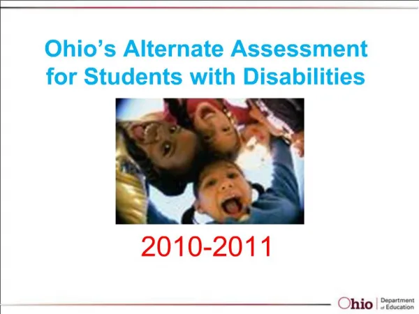 Ohio s Alternate Assessment for Students with Disabilities