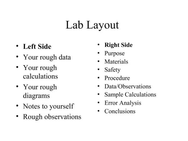Lab Layout