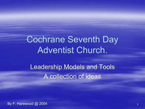 Cochrane Seventh Day Adventist Church.