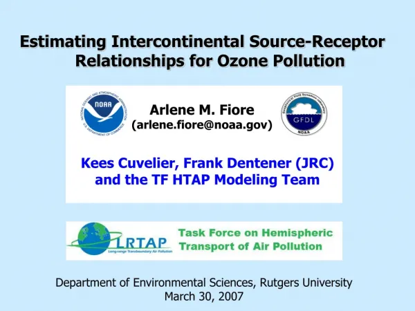 Estimating Intercontinental Source-Receptor Relationships for Ozone Pollution