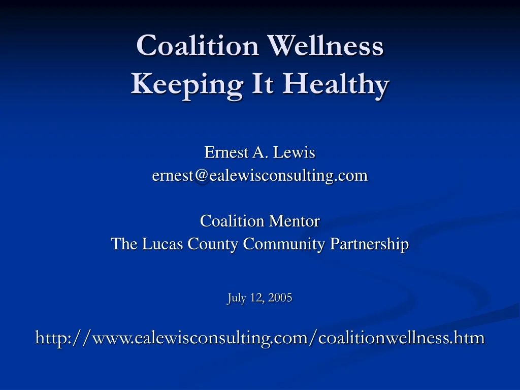 coalition wellness keeping it healthy