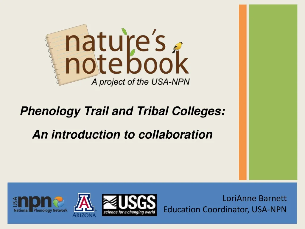 phenology trail and tribal colleges