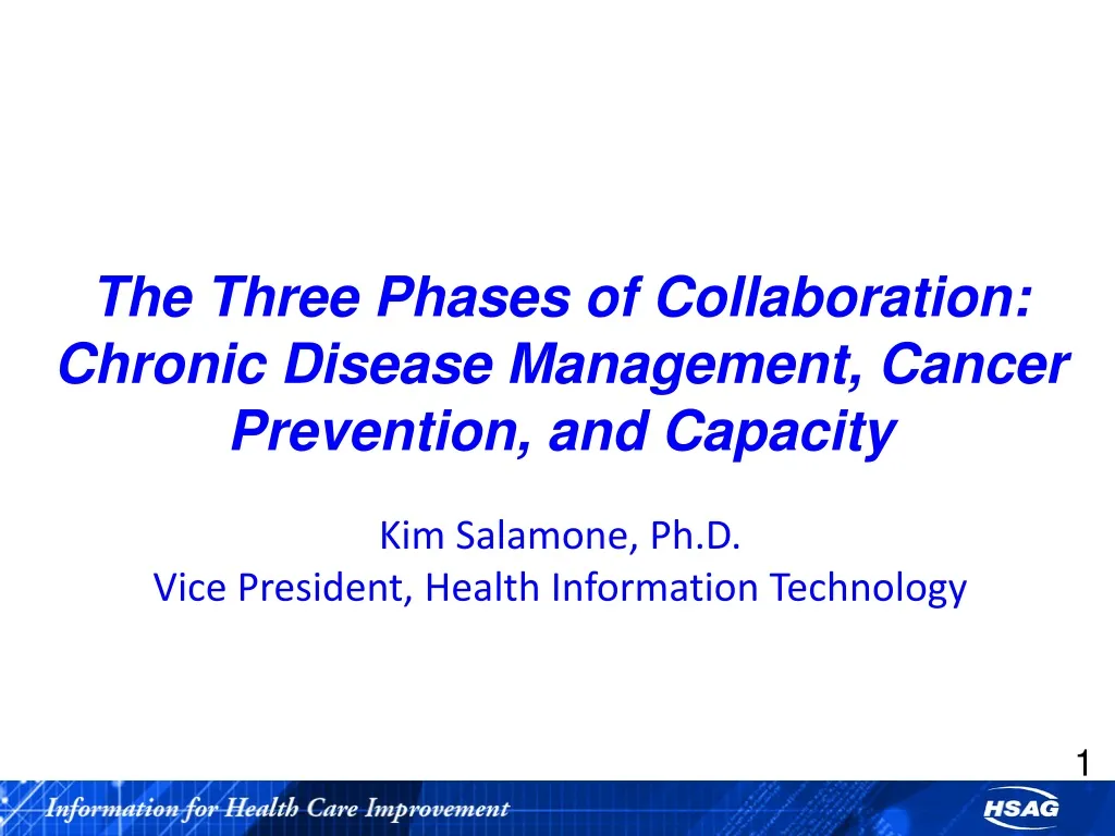 the three phases of collaboration chronic disease management cancer prevention and capacity
