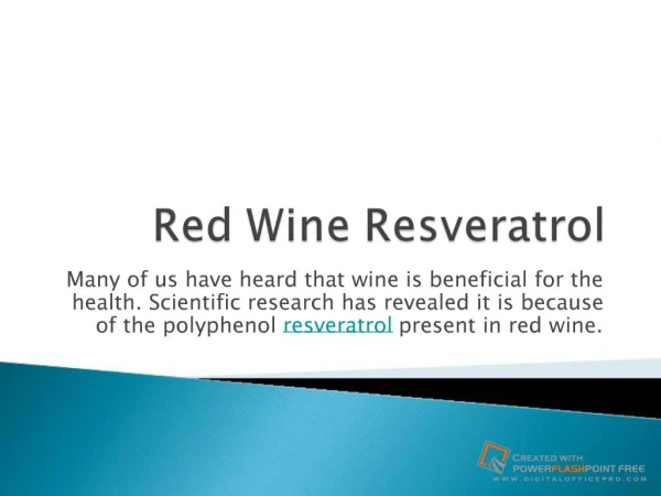 Red Wine Resveratrol