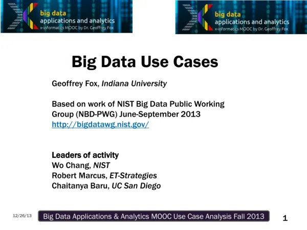 Big Data Use Cases