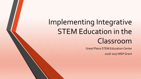 Implementing Integrative STEM Education in the Classroom