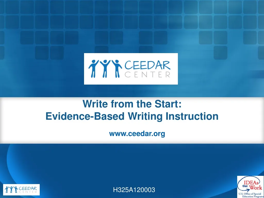 write from the start evidence based writing