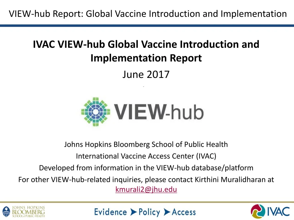 view hub report global vaccine introduction and implementation