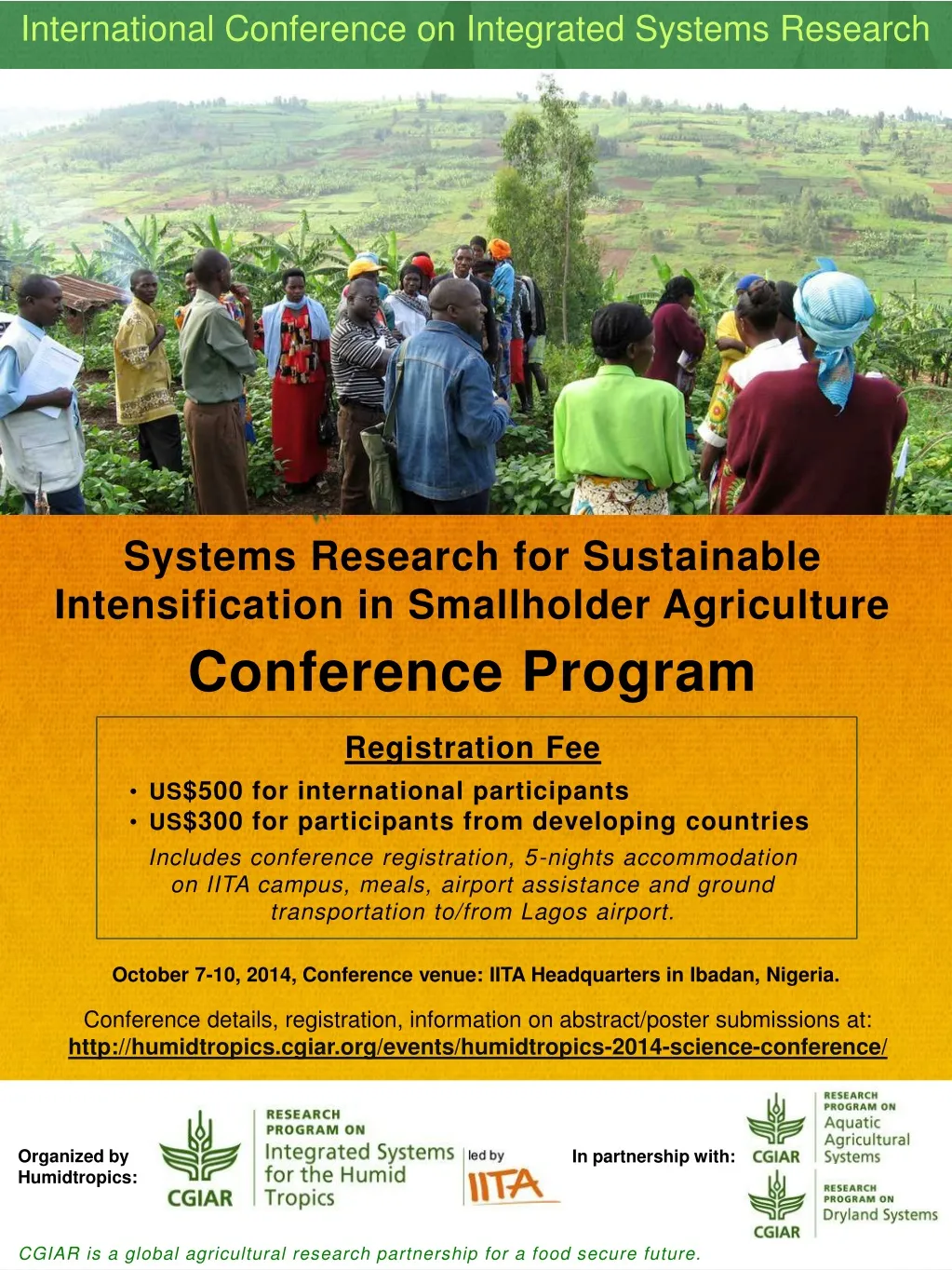 systems research for sustainable intensification in smallholder agriculture