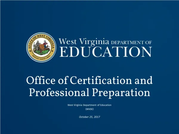 Office of Certification and Professional Preparation